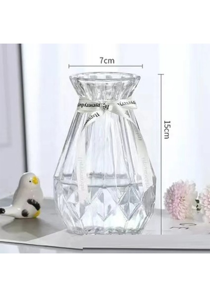 K Dekoratif Renkli Cam Vazo 15*7 cm - Mını By Flöwerkalya Koleksiyonu Nervürlü Cam Stil Pinterest