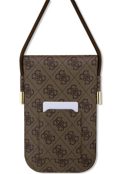 Lisanslı Wallet Bayan Omuz Çanta Script Yazı Logolu Çapraz Vücut Askılı Çanta Kahverengi fiyatları