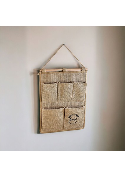 Jüt 5 Cepli Çok Amaçlı Askılı Duvar Tipi Dolap Içi Banyo Mutfak Düzenleyici Organizer 35X45