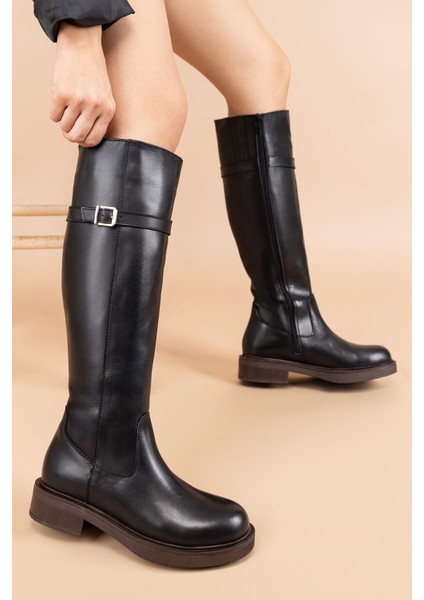 Heldan Kadın Hakiki Deri Siyah Çizme fiyatları