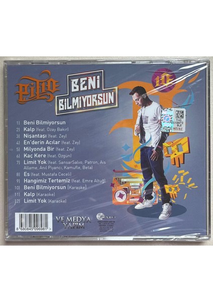 PIT10 - Beni Bilmiyorsun (Jelatininde Sıfır Orjnal Dönem Baskı Cd)
