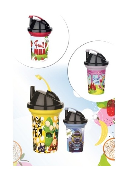 Tedy Pipetli Çocuk Içecek Bardağı Desenli Bardak 300ML fiyatları