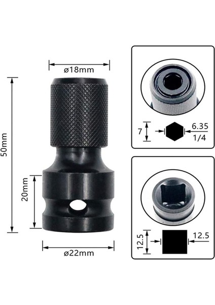 1/2 Matkap Chuck Mandrenli Adaptör Somun Sökme Makinesini Hex Bits Uç Dönüştürme Paratı