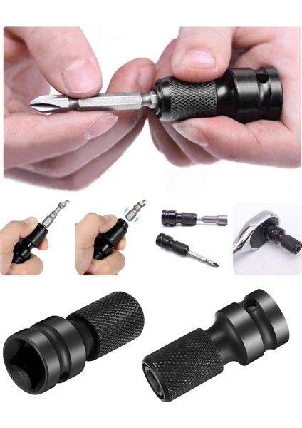 1/2 Matkap Chuck Mandrenli Adaptör Somun Sökme Makinesini Hex Bits Uç Dönüştürme Paratı