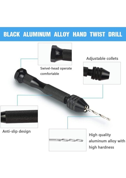 Mini El Matkap 25LI Matkap Ucu 0,5 – 3,0 mm Hassas El Matkabı Seti Metal Ahşap Kuyumcu Model Yapımı
