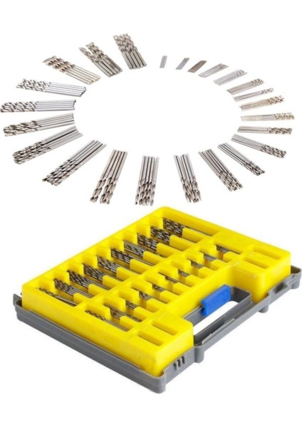 150 Parça Hss Çelik Kutulu Matkap Uç Seti 0.4 mm – 3.2 mm Saklama Çantalı Mikro Set