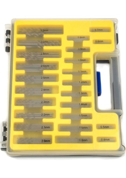 150 Parça Hss Çelik Kutulu Matkap Uç Seti 0.4 mm – 3.2 mm Saklama Çantalı Mikro Set