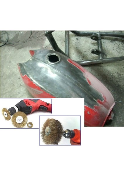 5 Parça Pimli Matkap İçin Tel Fırça Seti Prinç Kaplı Çelik Tel Fırça Silindir. Konik Set indirimleri