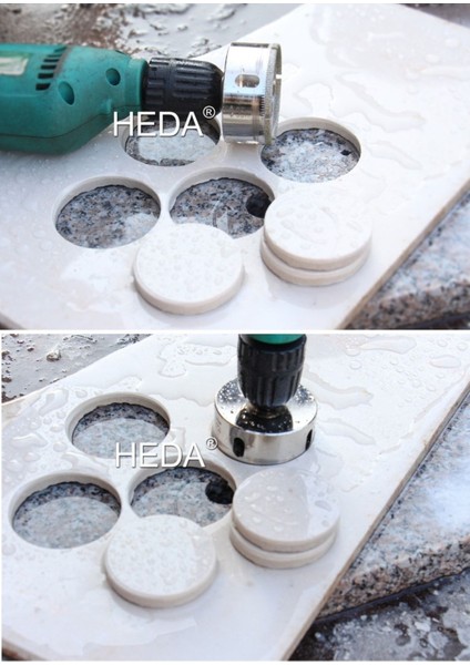 Cam Mermer Granit Delme Pancı 55 mm Matkap İçin Elmaslı Delik Karot