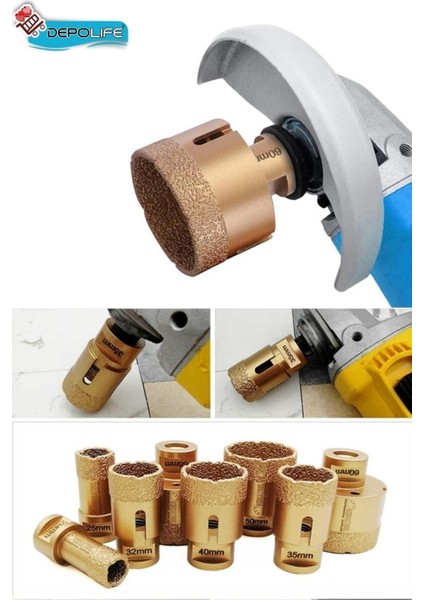 25 mm Granit Mermer Seramik Fayans Beton Taş Delme Panç Spiral Avuç Taşlama Matkap Uyumlu M14 Aparat fırsatları