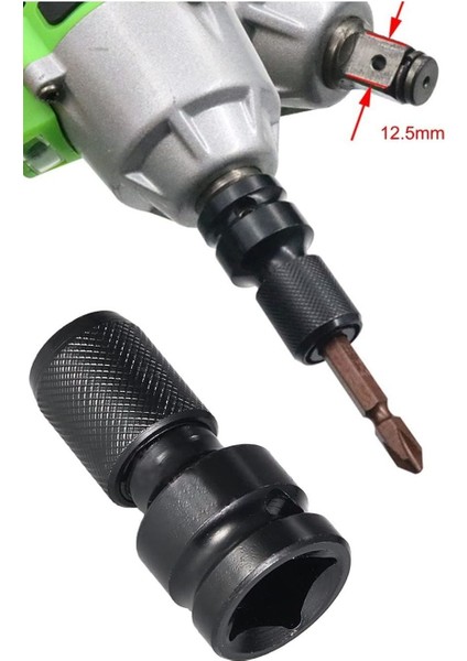 Torklu Somun Sıkma Bijon Sökme Darbeli Matkap İçin Bits Adaptörü 4lü Set Yaylı Ağır Hizmet Mandreni