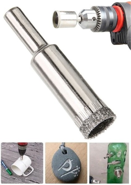 8mm Mermer Granit Fayans Cam Yuvarlak Delme Panç Elmas Uç Yuvarlak Açma Matkap Için Karot