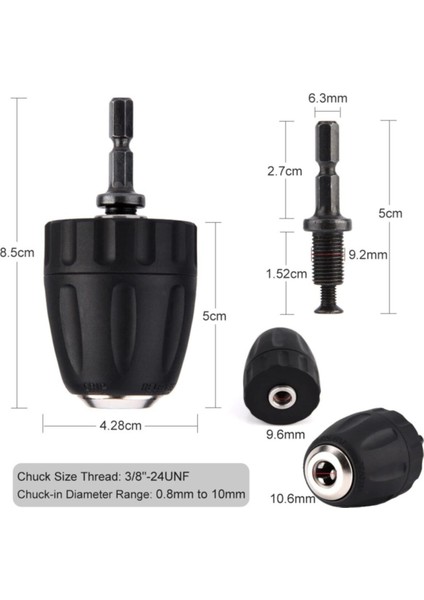 Şarjlı Vidama Matkap İçin 1/4 Hex Adaptörlü Mandren Köşe Vidalama Hızlı Bits Adaptör Seti 3 Parça
