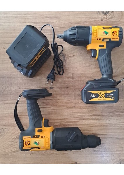 Şarjlı Darbeli Bijon Matkap Vidalama ve Sds Kırıcı Delici Hilti Seti 2 Makina 2 Akü Şarj Çanta