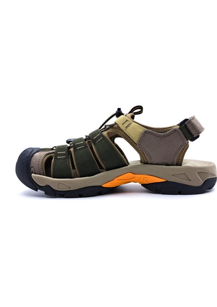 HM710445A Burnu Kapalı Bej Haki Yeşil Erkek Outdoor Trekking Spor Sandalet