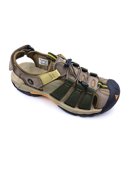 HM710445A Burnu Kapalı Bej Haki Yeşil Erkek Outdoor Trekking Spor Sandalet