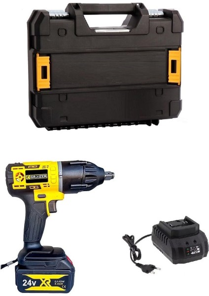 Şarjlı Darbeli Bijon Matkap Vidalama Makine 1AKÜ 1şarj Çanta Seti