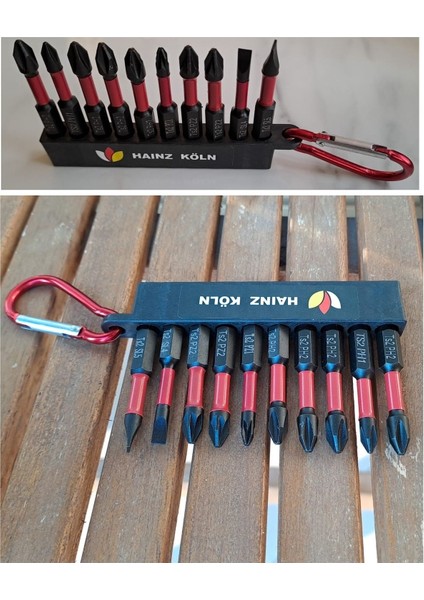 Bits Uç Matkap Ucu Tornavida Ucu Vidalama Ucu Yıldız Profesyonel 10 Lu Ph2 Pz2 Anahtarlıklı