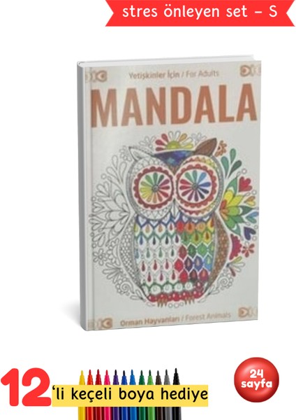 Yetişkinler Için Mandala Orman Hayvanları Seti
