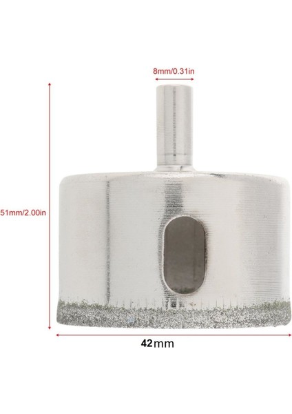 Mermer Granit Fayans Cam Yuvarlak Delme 42mm Matkap Uyumlu Elmaslı Boru Tipi Panc
