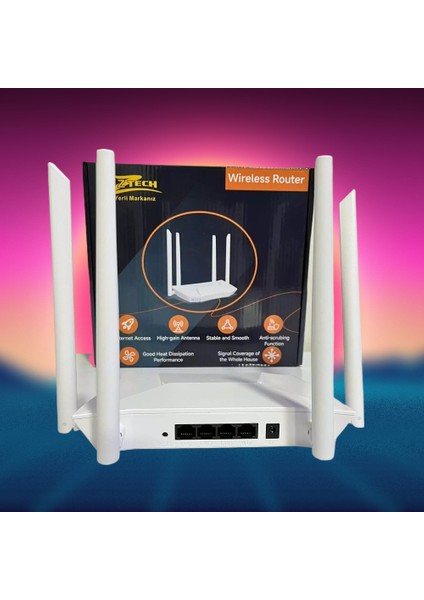 ZR-W300 Wıfı Router 1WAN+3LAN 300MBPS 2.4ghz 4 Antenli