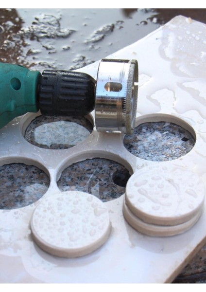 Mermer Granit Fayans Cam Yuvarlak Delme Panç Elmas Uç Yuvarlak Açma Matkap Için Karot 4cm (40MM) fiyatları