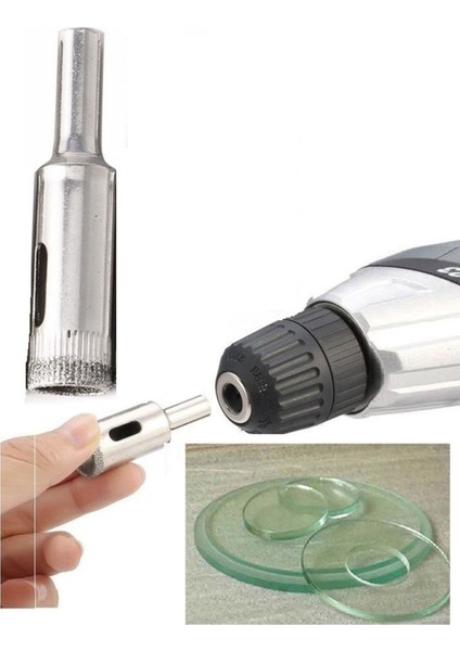 20 mm Mermer Granit Fayans Cam Yuvarlak Delme Panç Elmas Uç Yuvarlak Açma Matkap İçin Karot
