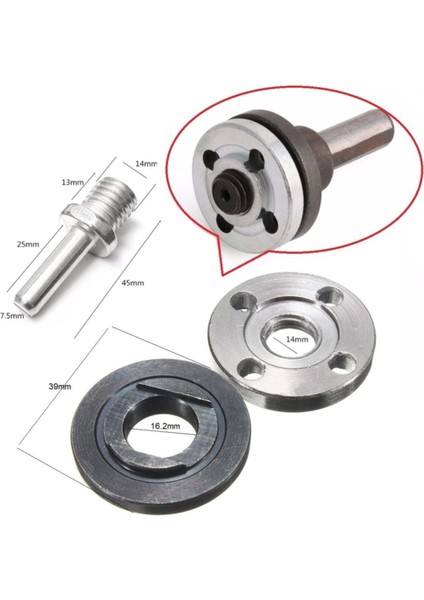 Matkap İçin Disk Bağlama Adaptör Seti Somunlu Matkaba Disk Bağla Montaj Seti Taşlama Somunu Cırt Tab
