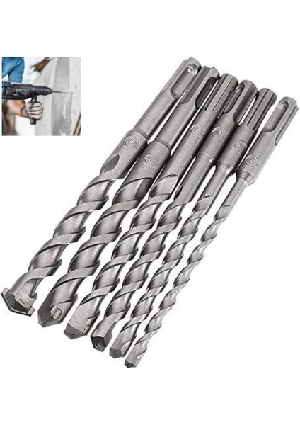 Sds Matkap Ucu Seti 6mm 7mm 8mm 9mm 10MM 11MM12MM 7li Kırıcı Delici Hilti Uç Seti