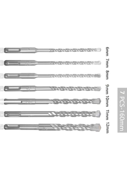 Sds Matkap Ucu Seti 6mm 7mm 8mm 9mm 10MM 11MM12MM 7li Kırıcı Delici Hilti Uç Seti indirimleri