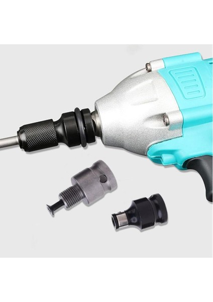 1/2 Matkap Chuck Mandren Adaptör Somun Sökme Makinesini Hex Bits Vidalamaya Dönüştürme Aparat Seti