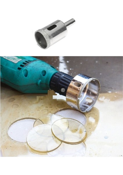 14MM Mermer Granit Fayans Cam Yuvarlak Delme Panç Elmas Uç Yuvarlak Açma Matkap Için Karot