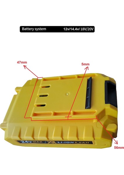 Şarjlı Tornavida Pili Akülü Matkap Aküsü 2.0 Mah Lion Yedek Batarya 5.0AH Battery Universal Işıklı