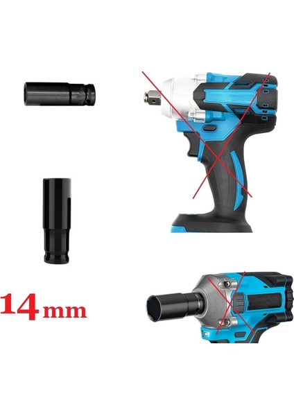 Somun Sökme Sıkma Makinesi İçin Torklu Matkap Makine İçin 14mm Boru Lokma Bijon Anahtar