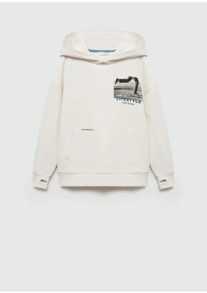 Mango Desei Pamuklu Sweatshirt