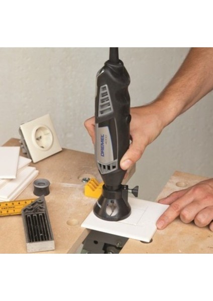 Dremel ve Benzeri Mini Avuç Taşlama İçin Dik Delme Aparatı Matkap Ucu Freze Uç Seti