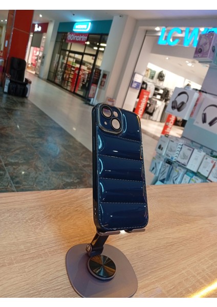 iPhone 15 İçi Kadife Puffer Kapak Yumuşak Dokulu Kamera Korumalı Kılıf