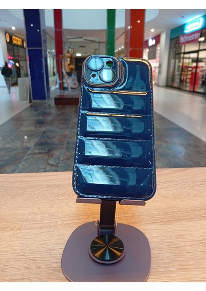 iPhone 15 İçi Kadife Puffer Kapak Yumuşak Dokulu Kamera Korumalı Kılıf