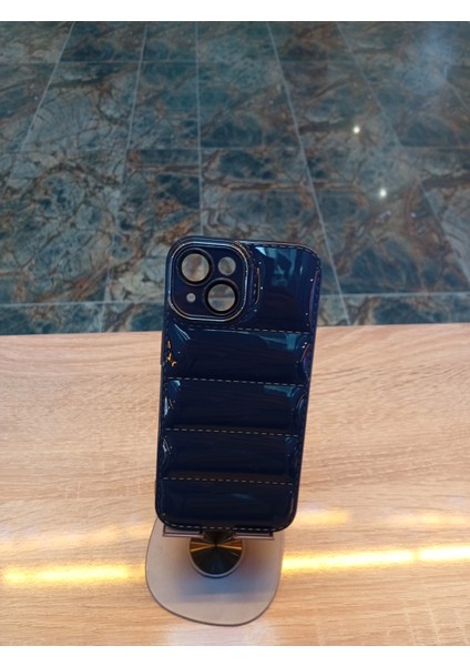 iPhone 15 İçi Kadife Puffer Kapak Yumuşak Dokulu Kamera Korumalı Kılıf