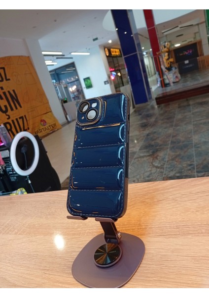 iPhone 15 İçi Kadife Puffer Kapak Yumuşak Dokulu Kamera Korumalı Kılıf