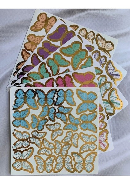 Siyah Gold Varaklı Kelebek Pasta Dekor Süs 42 Adet fiyatları