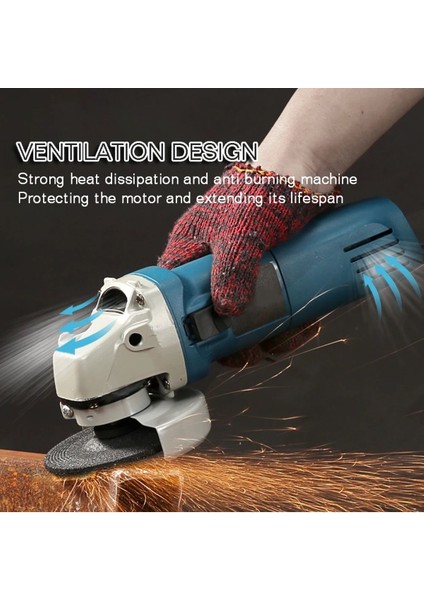 Avuç Taşlama 900W 115MM 11000 Rpm Spral Taşlama Makinesi Anahtarlı Slikon Kordonlu Anahtarlı