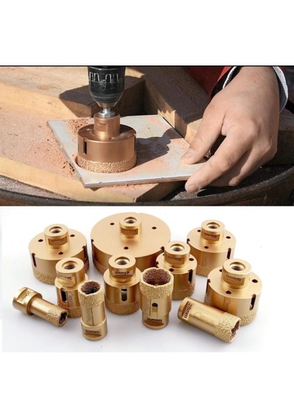 Mermer Granit Panç M14 Fayans Beton Pancı 45MM Sarı Elmas Delme Ucu Avuç Taşlama Uyumlu Karot indirimleri