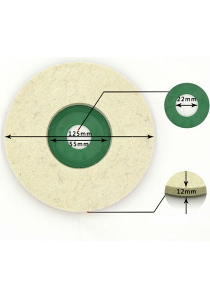 115MM Koyun Yünü Keçe Disk Naturel Yün Keçe Polisaj Parlatma Avuç Taşlama Uyumlu