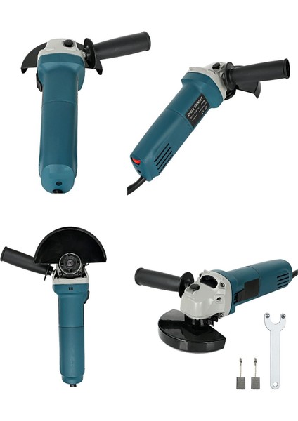 900W Avuç Taşlama Makinesi 100/115MM Spral Taşlma Slikon Kordonlu Sökme Anahtarlı