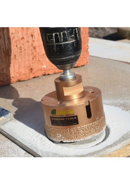Mermer Granit Panç M14 Fayans Beton Pancı 50MM Sarı Elmas Delme Ucu Avuç Taşlama Uyumlu Karot