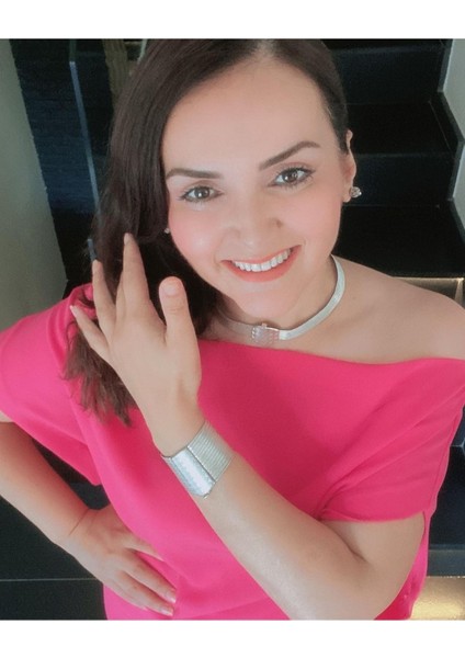 Şeker Pembe Krep Elbise