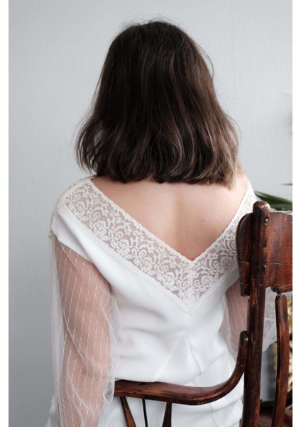 Kadın Beyaz Krep Elbise fiyatları