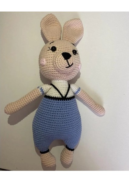 Amigurumi Mavi Tulumlu Tavşan