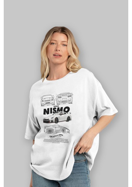 Nıssan Nısmo Ön Baskılı Oversize T-Shirt Erkek Kadın Unisex %100 Pamuk Bisiklet Yaka Tişort fırsatları